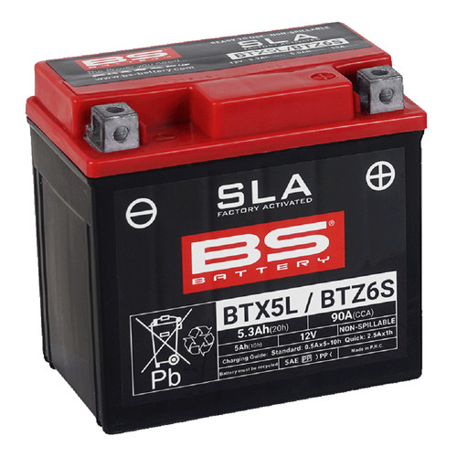 Battery btx5l btz6s sla - bs,